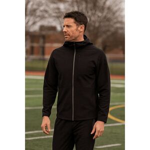 VRST Men’s Cold Weather Performance Hooded Jacket Wind & Water Resistant Black L